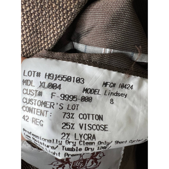 Huckberry Vintage 42R Hickey Freeman Blazer LINDSEY Velvet 2 Button Jacket Brown - Picture 5 of 8